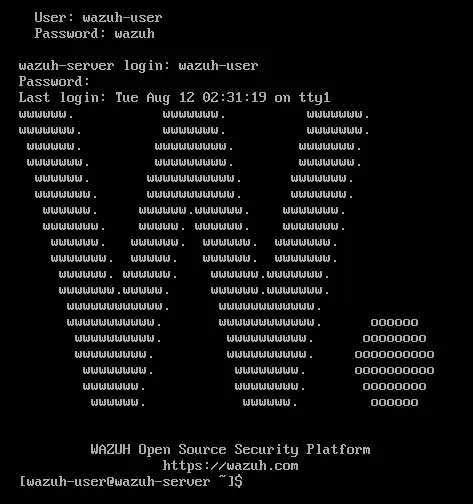 TMA Solutions Wazuh’s Terminal Upon Logging In